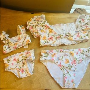 COPY - COPY - Floral Ruffle Bikini Set for Mother and Child
